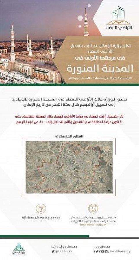 بدء تطبيق المرحلة الأولى من رسوم الأراضي البيضاء في المدينة المنورة وحاضرة عسير صحيفة مكة